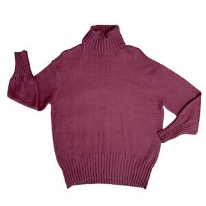 A NEW DAY Burgundy Long Sleeve Turtleneck Sweater Size Small Women’s